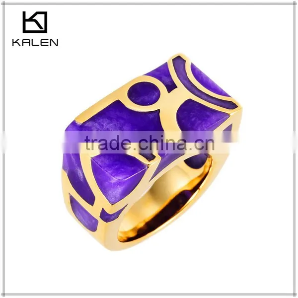 2015 Beautiful Fashion 22k Dubai Gold Finger Ring Engagement Designs photo-6