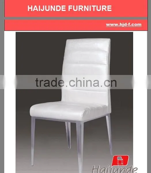 White PU Chair /stainless Steel Dining Chair