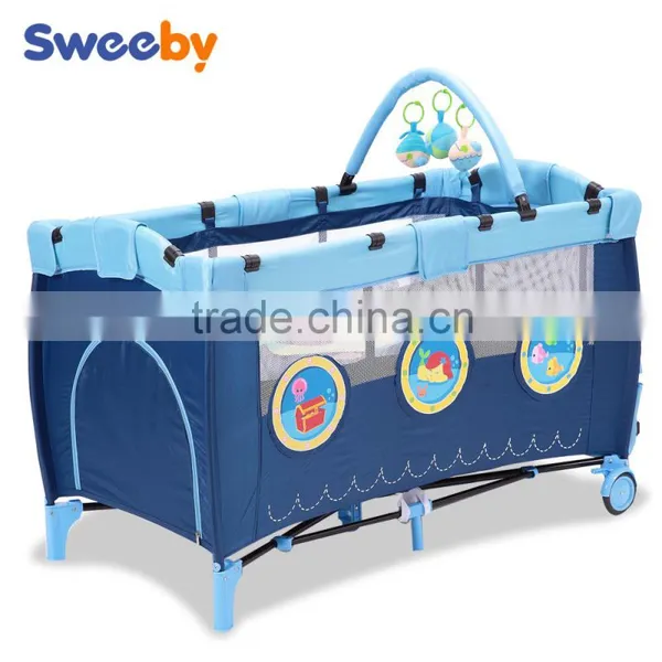 baby cot,foldable baby cot with toys bar travel cot