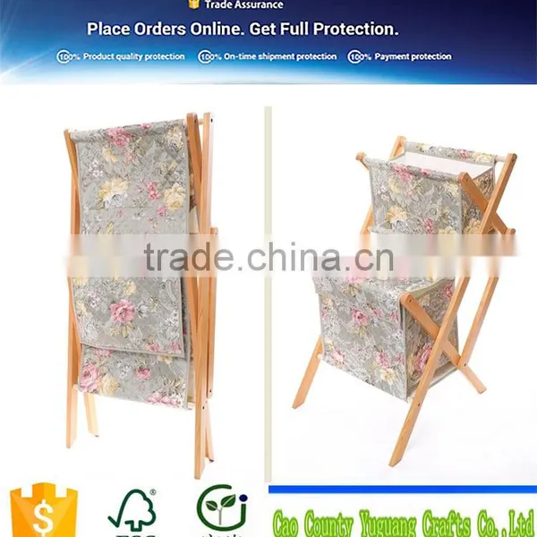 Fashion Colorful Print Wood Magazine Racks Foldable photo-2