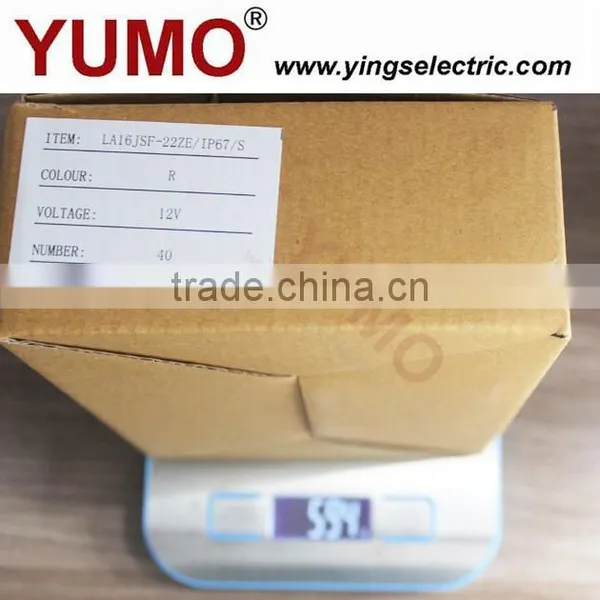 YUMO LA16JSF IP67 S LED Illuminated Indicator Switch Metal Lamp,push Button photo-5