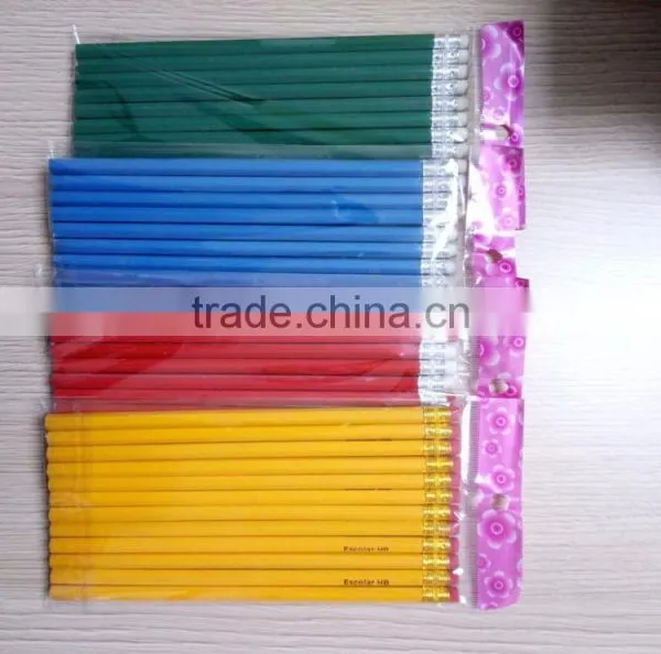 Wholesale Black Lead Wooden Pencils With Erasers photo-5