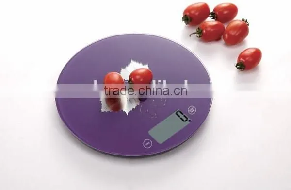 Round Digital Diet Kitchen Scale LCD Display 5kg/1g photo-2