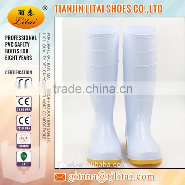 White Rain Boots for Food Industrial,Wholesale China Factory Cheap Pvc Rain Boots photo-2