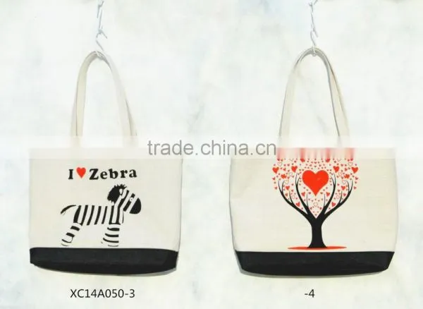 2015 Hot Selling Printed Canvas Tote Bag photo-2