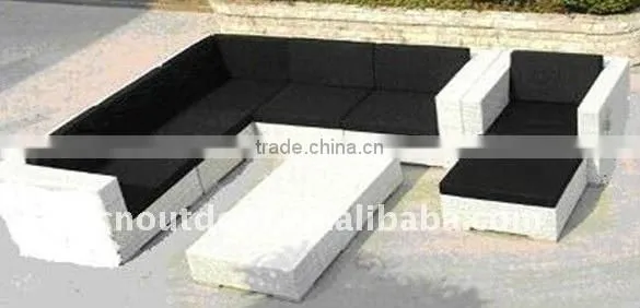 Modern Design Aluminum Frame Rattan Garden Sofa photo-3