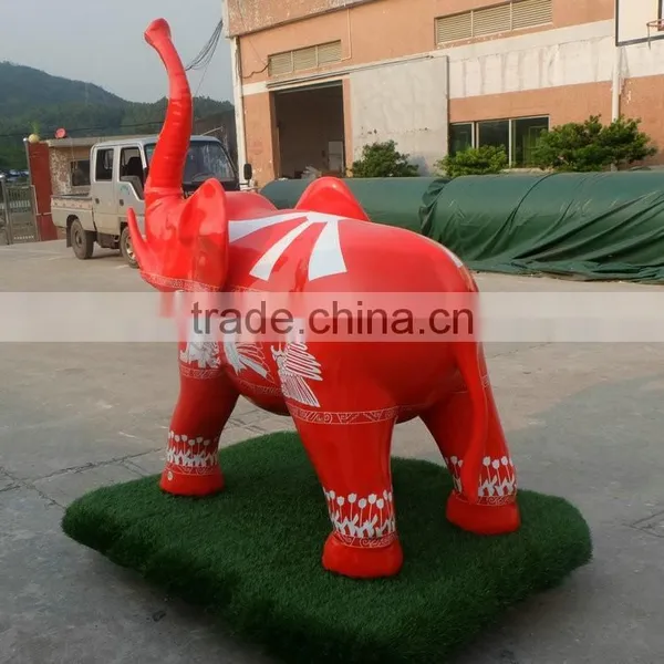 Outdoor FRP Elephant Figurine Statue photo-5