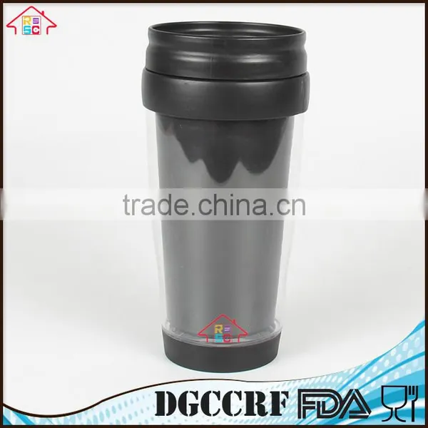 NBRSC Plastic 400ml Double Wall Tumbler With Customized Removeable Insert Paper Car Coffee Mug With Bounce Lid photo-2