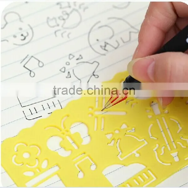 China Hot Wholesale Cheap Plastic Painting Stencil Ruler for Sale photo-4