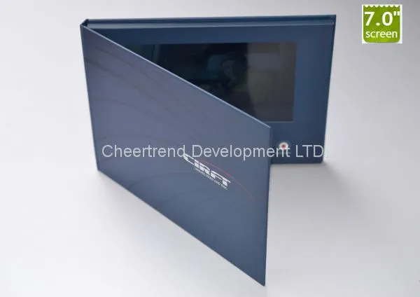 A5/A4 Size 7 Inch Hardcover LCD Video Brochure, Video Book and Video Card for Invitation,advertising or Promotion photo-2