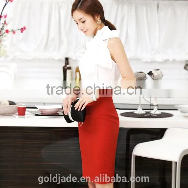 Factory Price Spring Summer High Waist One-step Package Buttocks Ladies Working Skirt photo-2