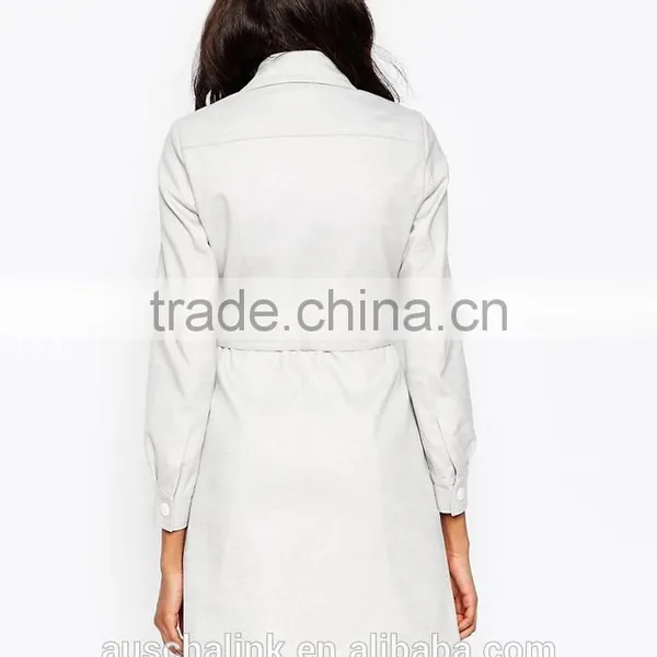 Best Selling Women Tied Waist Belt Slim Fit Winter Coat Low Price photo-4