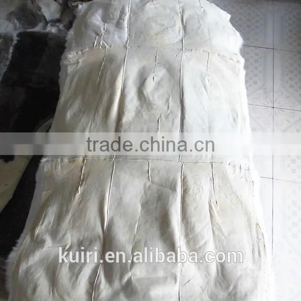 2016 Real Natural White Bed Rabbit Fur Rug Decorative Floor Fur Throw Carpet Blanket Home Decor Bedding New photo-5