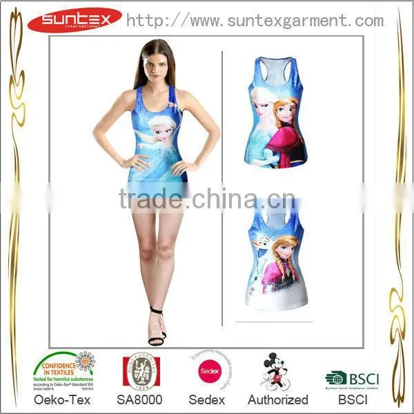 New Arrival Customized Women Tight Print Tank Top photo-4