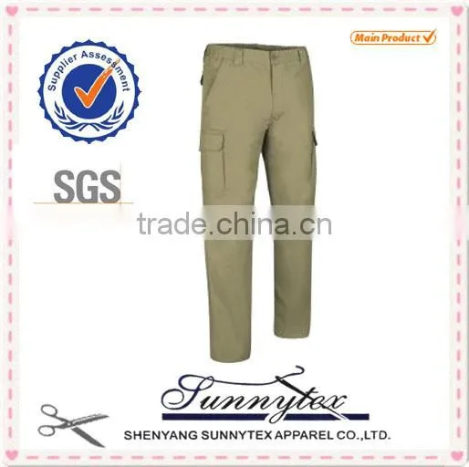 2016 Custom Fashion Breathable Casual Cotton High Quality Multi Pocket Mens Cargo Pants With Side Pockets photo-5