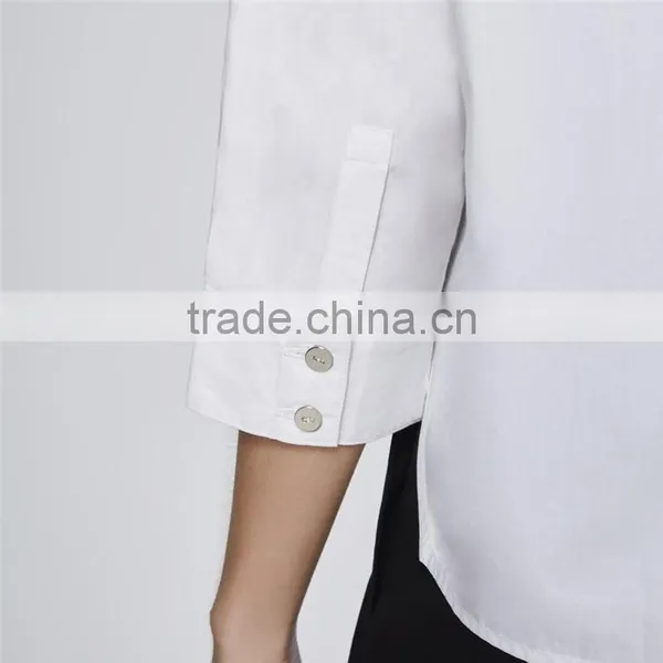 High Neck 3/4 Length Sleeves Fashion Blouse Design Patterns Back Neck photo-5