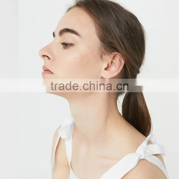 2017 Hot Style Women off Shoulder Sexy Short Square Neckline Bow Linen Dress photo-5