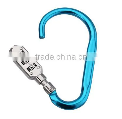 High Quality Zinc Alloy D Shape Backpack Climbing Hook Luggage Lock With Assorted Colours photo-2