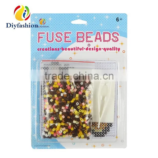 Diyfashion 5mm Hama Perler Fuse Beads the Ice Cream Cone Set With Puzzle Iron Paper and Twezzer Hama Beads Toys for Kids 18025 photo-2