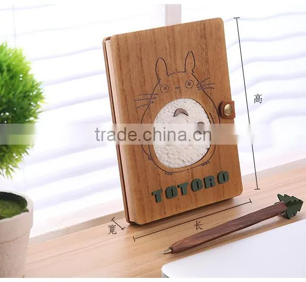 My Neighbor Totoro Cute Cartoon Wooden Anime Notebook Design B photo-2