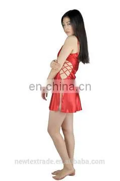 2016 Sexy Red Family Bathrobe Sleepwear Transparent Chemise Lingerie photo-2