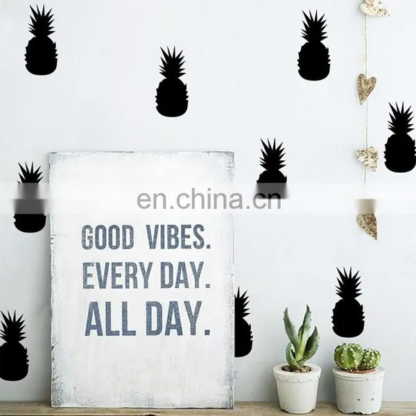 Ins Style Colorful Pineapple Fruit Vinyl Wall Sticker Children Room Home Decoration Mural Roon Decal photo-3