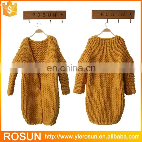 Women Heavy Chunky Wool Handmade Cardigan Sweaters