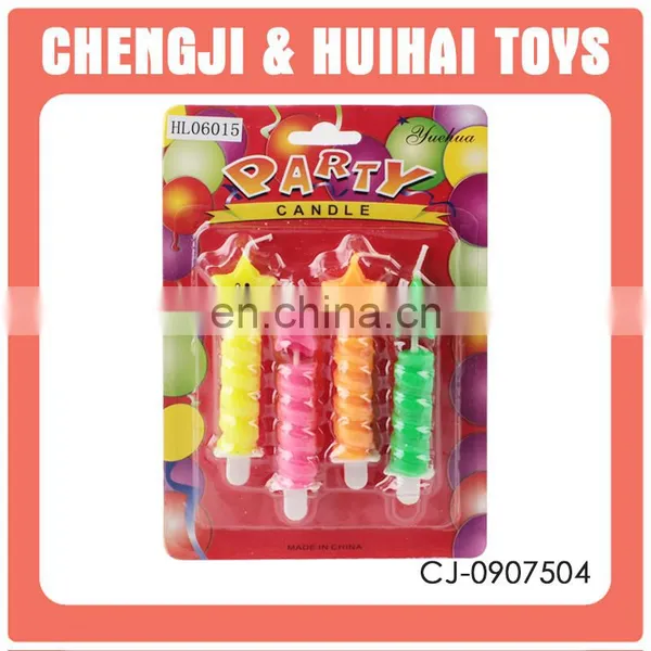 Plastic party set colorful wholesale birthday candles