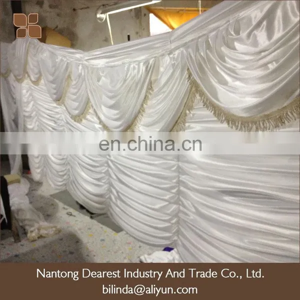 White Ice Silk Wedding Backdrop/party Backdrop