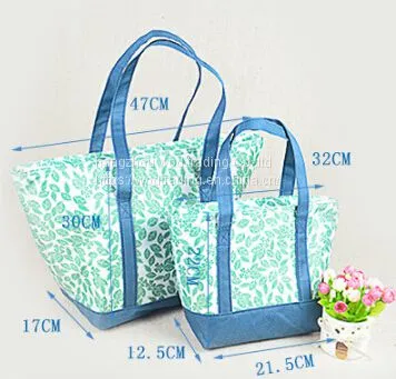 Full Printed Polyester Cooler Bag With Tote Handle From China