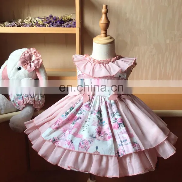 2 Pcs Spanish Court Green Flowers Princess Dress Christmas Dress Lolita for Baby Girls Kids Dresses for Girl photo-6