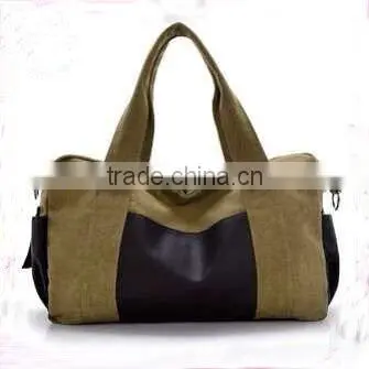 2016 Wholesale Large Capacity Unisex Leisure Canvas Travel Bag Backpack Shoulder Messenger Bag photo-4