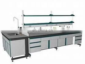 Best Selection for University Laboratory Used Steel and Wood Material Laboratory Chemical Bench Lab Bench Top photo-4
