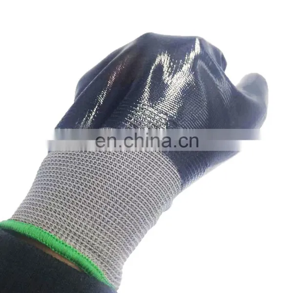 Waterproof Black Nitrile Gloves With Fully Dipping photo-3