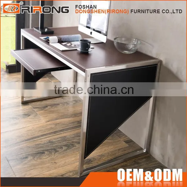 Cheap Simple Modern Customized 1.2m Panel Board Colorful Brown Wood Office Study Cum Computer Table Desk for 1 Person photo-2