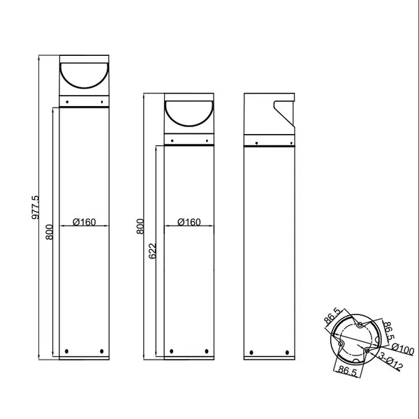 LED Pathway Bollard Light DLW-LED-047 photo-4