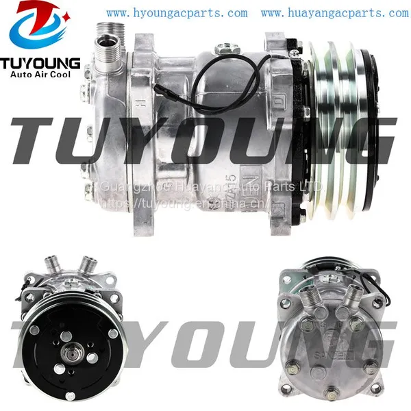 China Factory Wholesale SD5H14 Car AC Compressors Kenworth K100 1981-1985 ALL New Holland Sd508 4510 4644 photo-2