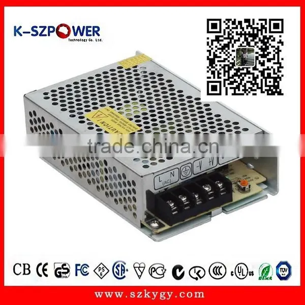 2015 K-57 75w series 24V 75W led strip switching driver led power supply 12v
