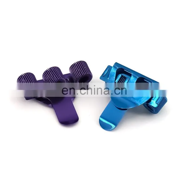 High Quality Office Supplies Small Delicate Single Hole Three Holes Pen Holder Pen Clip For Notebook photo-3