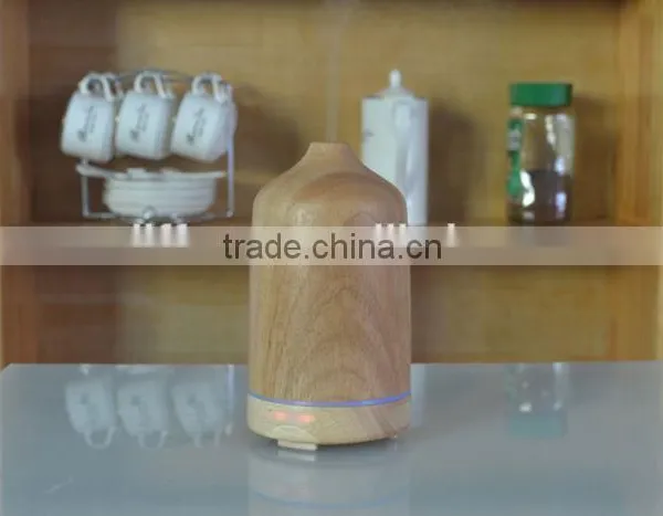 100ml Wood Essential Oil Diffuser LED Light Aroma Diffuser photo-6