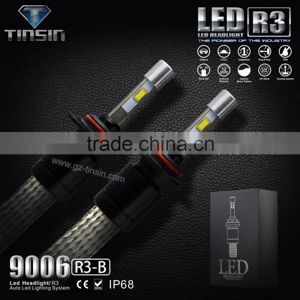 Super Bright IP68 All in One no Fan R3 9006 Led Headlight for Car and Motorcycle photo-2