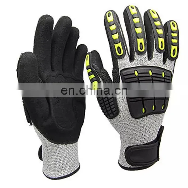 Safety Hand Anti Slip Anti Cut Resistant Nitirle Coated Impact Mechanical Gloves photo-2
