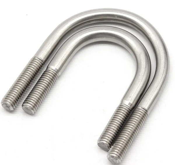 U-shaped bolt 304 stainless steel U-shaped pipe clamp arc extended thread fastener bolt U-shaped screw horseback clamp U-shaped pipe clamp