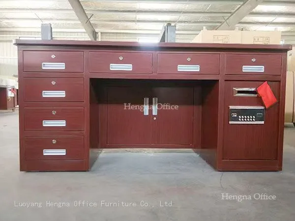 Executive Safe Desk-ESD357 |1.6m Steel Office Table With Coin Port & 30mm Anti-Prying Door for Retail Store Managers-Factory Wholesale photo-3