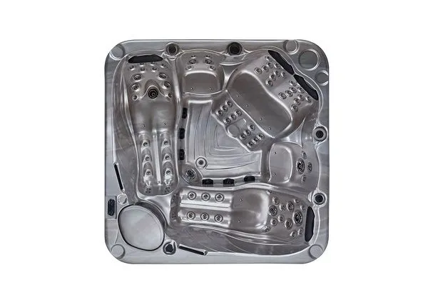 Acrylic Whirlpool Bath With LED Waterfall, Bluetooth Speaker Pillow Massage Bathroom Tub photo-2