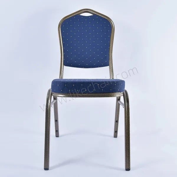 China Factory Cheap Fabric Upholstered Seat and Metal Frame Hotel Banquet Chair Banquet Chair for Sale photo-4