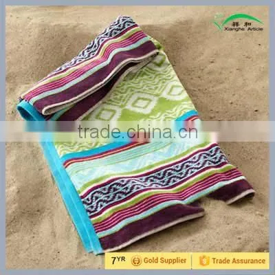 Yarn Dyed Jacquard Beach Towel 100% Cotton for Hair Dry photo-2