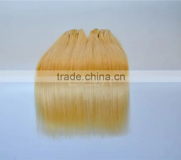 Dark Ash Blonded Virgin Asian Remy Hair Golden Blonde Remy Hair Weft Supplier's Choice photo-4