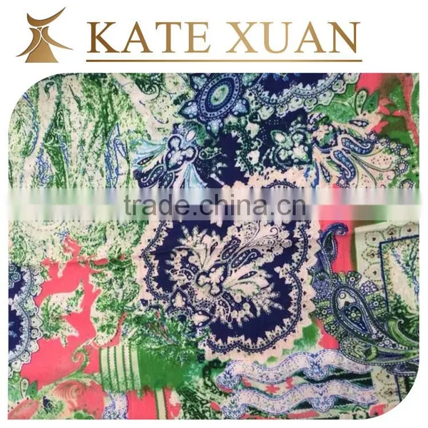 2016 Indian New Style Fashion Rayon Printed Fabric photo-2