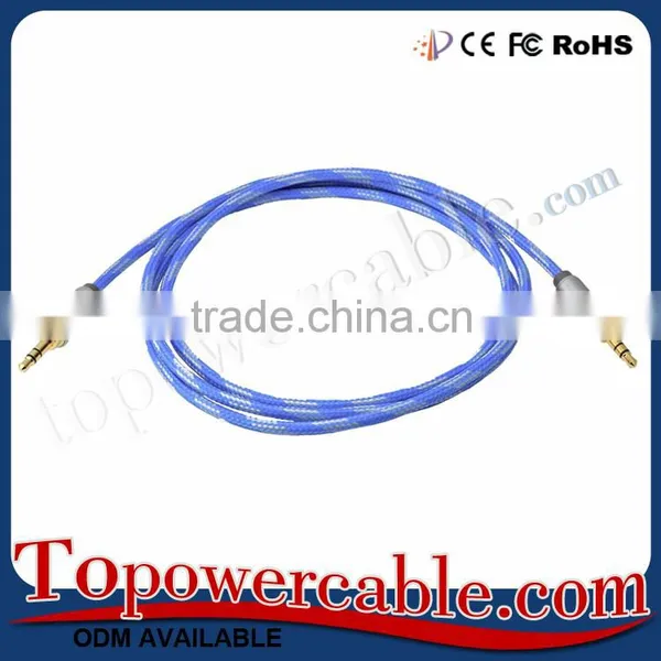 Custom Braided Nylon Design Premium 3.5Mm Stereo Audio Wire Cables photo-3